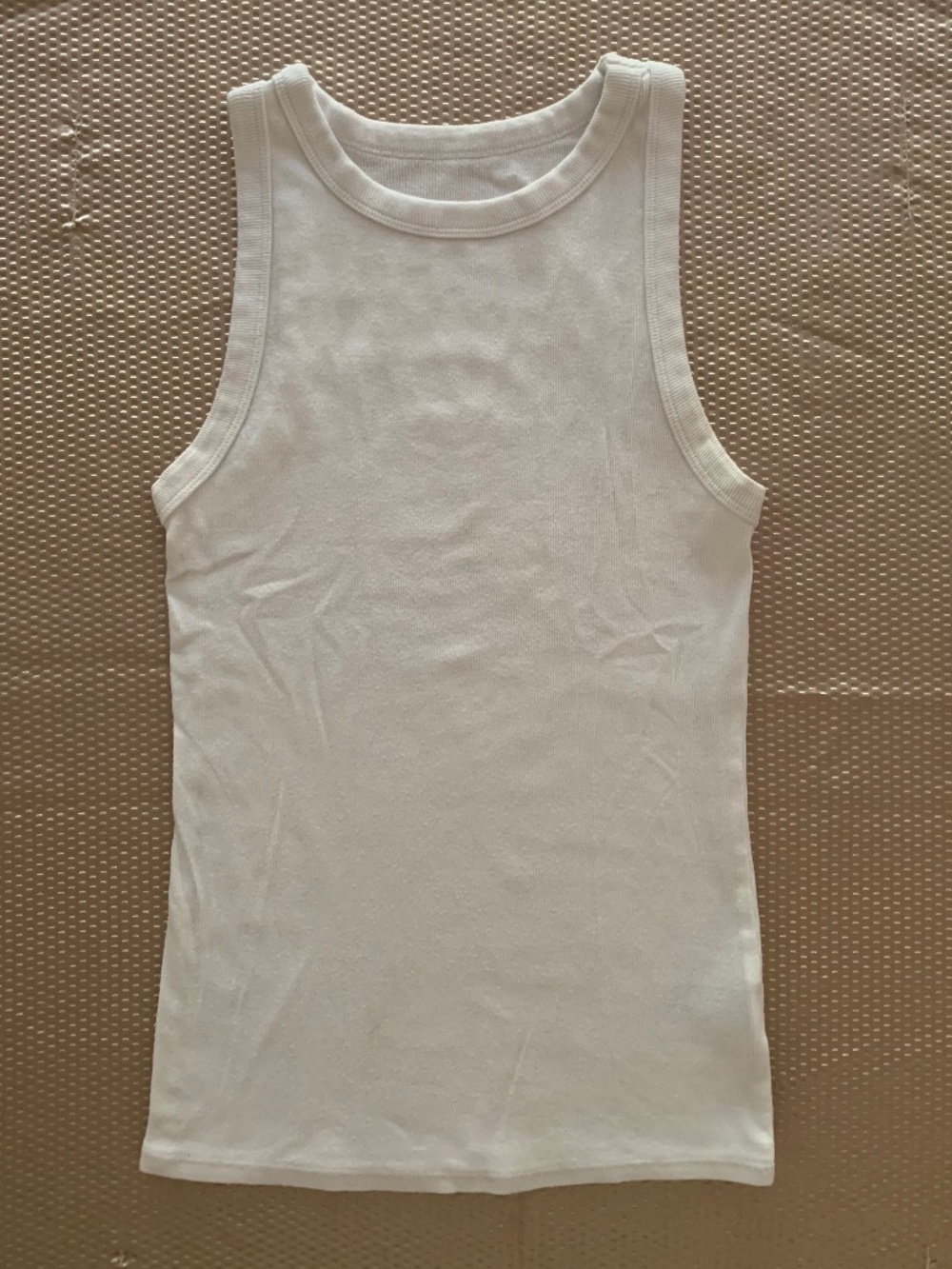 A New Day White High Neck Ribbed Tank Top M